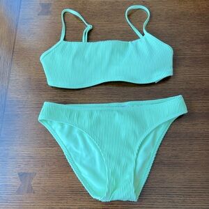 Hollister green two piece swimsuit